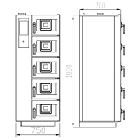 Support antiadhésif commercial en acier inoxydable à 2 couches Intelligent électrique autonettoyant nouveau four combiné combiné pour la cuisson de boulangerie