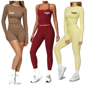 Ensemble de yoga pour femmes de haute qualité, vêtements de sport, logo personnalisé, tissu OEM - Product Image 1