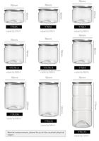 Conteneur alimentaire en plastique PET transparent avec anneau de traction, 150ml, 180ml, 250ml, 300ml, 360ml, 400ml, 500ml, 700ml, 300 #   Bouteille à ouverture facile