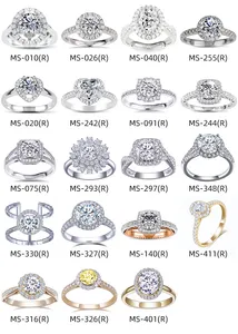 Design personalizado mulheres marca de jóias de casamento noivado 18 14k k ouro moissanite anel de diamante de laboratório