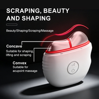 Masseur facial électrique portatif à micro-courant Gua Sha, chauffant et vibrant, pour lifting du visage et du cou, appareil Gua Sha