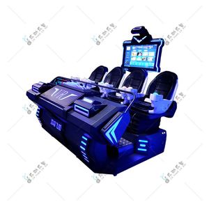 VR Chariot spatial sombre pour quatre personnes, plateforme dynamique, effets spéciaux immersifs, équipement de divertissement interactif de tir - Product Image 6