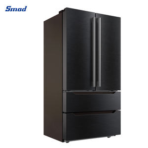 ตู้เย็นแบบประตูฝรั่งเศสสีดำสแตนเลสสตีล - Product Image 4