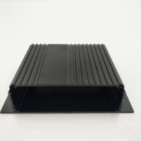 Boîtier de dissipateur thermique en aluminium anodisé noir sur mesure 100*147*36mm, boîtier de projet extrudé
