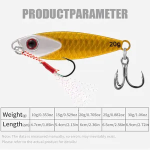 Leurre de pêche <span class=keywords><strong>BUBBA</strong></span> LSZ063 en métal, type cuillère, 10g-30g, pour eau salée et rivières, idéal pour la pêche au jigging de bar, thon, brochet et tilapia - Product Image 2