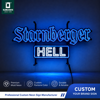 Enseigne lumineuse LED, enseigne au néon, logo personnalisé, enseigne LED intérieure personnalisée en acrylique pour bar, marque de bière Satom