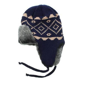 Gorro <span class=keywords><strong>de</strong></span> punto <span class=keywords><strong>con</strong></span> cordón estilo casco peruano para <span class=keywords><strong>hombre</strong></span> - Product Image 3