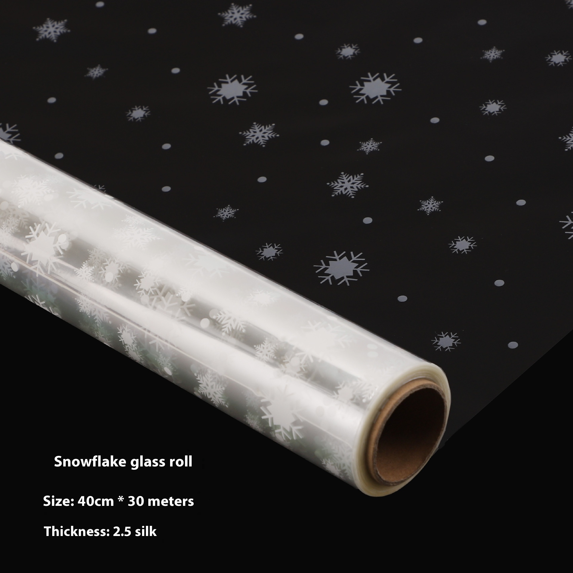 Rouleau de verre flocon de neige