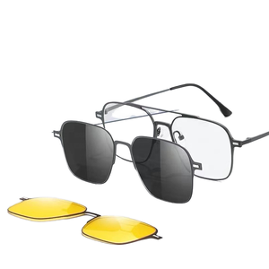 Venta caliente Monturas de <span class=keywords><strong>gafas</strong></span> Visión nocturna <span class=keywords><strong>Gafas</strong></span> de sol polarizadas 3 en 1 Clip magnético unisex en <span class=keywords><strong>gafas</strong></span> de sol - Product Image 3