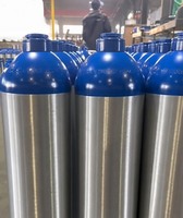Bouteille de gaz en aluminium pour oxygène médical 10L 9KG, réservoir d'oxygène haute pression pour hôpital, soins à domicile et secours d'urgence