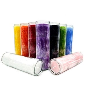 Bán Buôn 16Oz 20Cm Tôn Giáo Vàng Mã <span class=keywords><strong>7</strong></span> Ngày Nến Thủy Tinh <span class=keywords><strong>Jar</strong></span> (Chỉ Thủy Tinh) - Product Image 5