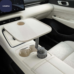CARFU ABS <b>Car</b> Cup Holder Small Dining <b>Table</b> Armrest Box Rotatable Storage Tray for <b>Car</b> - Product Image 4