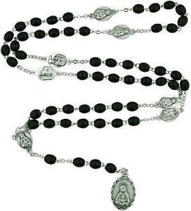 <span class=keywords><strong>Collar</strong></span> de joyería católica, siete sortijas de María, <span class=keywords><strong>collar</strong></span> de cristal blanco y negro - Product Image 1