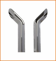 Échappement supérieur en acier inoxydable poli/chromé de 4, 5, 6, 7, 8 pouces, style Aussie/Bull Horn/Chino, pour camions poids lourds, fabrication OEM