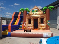Tobogán inflable para niños, Combo inflable para patio trasero, gran pirata, para saltar, fiesta de cumpleaños