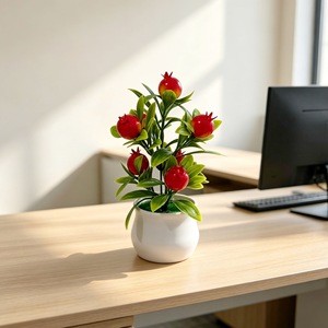 Bonsái de Frutas Artificiales, 7 Variedades, Mini Planta con Maceta para Decoración del Hogar, Exhibición en Sala de Estar - Product Image 4