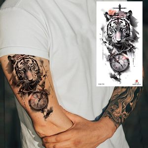 Tatuaje Temporal de Transferencia de Agua con Diseño de Animales Coloridos Estilo Indio, Arte Corporal Ecológico para Hombres y Mujeres - Product Image 1