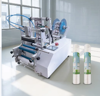 Machine d'étiquetage semi-automatique manuelle pour cartouches AB, applicateur d'étiquettes adhésives pour cartouches plates, bouteille carrée