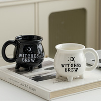 Cadeaux Fantastiques Créatifs Halloween Tasse Magique Pot de Sorcière en Céramique Noire