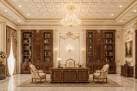 Service de design d'intérieur de luxe style rococo pour toute la maison, plans 3D, décoration de manoir, plan de chef-d'œuvre