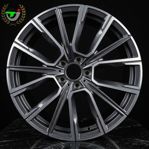 Streamlined Split Multi <b>Spoke</b> Monoblock Forged Alloy Rim With Center Cap Custom Color Multiple Sizes Machined Surface <b>Wheel</b> - Product Image 3
