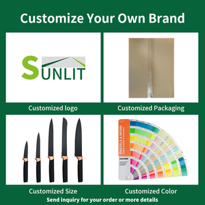 Mới sáng tạo ý tưởng sản phẩm 2025 6 cái đầy màu sắc dao thép không gỉ thiết lập với người giữ dao và lúa mì rơm thớt - Product Image 6