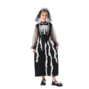 Disfraz de Halloween para Niñas, Disfraz Divertido de Bruja, Diablo, Vampiro, Esqueleto, Zombi, Traje de Fiesta para Niños - Product Image 1