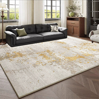 Tapis moderne de luxe en fausse fourrure de cachemire pour salon, tapis doux et moelleux antidérapant à motif marbré abstrait pour la décoration intérieure