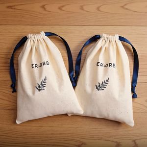 Bolsa de Lona Gruesa con Cordón para Perfumes y Aceites Esenciales, Bolsa Pequeña de Algodón Beige para Regalos y Joyería - Product Image 3