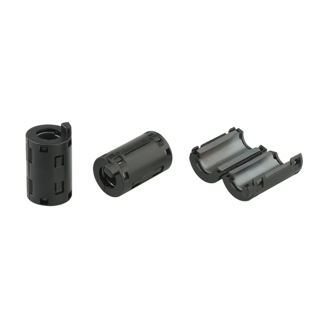 Grey Clip on Ferrite Ring Core EMC/EMI Noise Suppressor Filter Ferrite Core Ring With Black Plastic Case