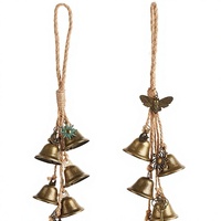 Clochettes de sorcière en métal, faites à la main, légères, décoratives, à suspendre, protection pour poignée de porte, Art Déco, décoration de la maison (abeilles)