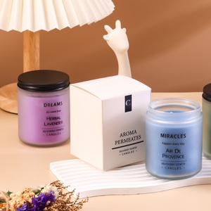 Bougie parfumée artisanale de luxe pour chambre à coucher, mélange de cire de soja naturelle, huiles essentielles, aromathérapie, sans fumée, dans un bocal en verre, pour la maison - Product Image 1