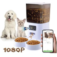 Nouvel distributeur automatique intelligent de nourriture, dispositif d'alimentation à portions contrôlées, système de voix et vidéo à distance, bol pour chien de grande capacité