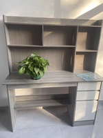Ensemble de chaise et bureau d'ordinateur avec tiroir et étagère, bureau d'étude convertible en bois écologique pour la maison ou le bureau