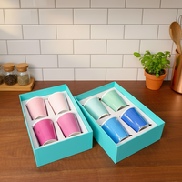 Vente en gros d'usine, tasse à café épaisse de 280 ml, tasse en céramique, tasse à café, mug à eau, coffret cadeau