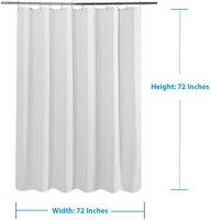 120GSM gaufre rideau imperméable rideau de douche salle de bain rideau 72x72inch