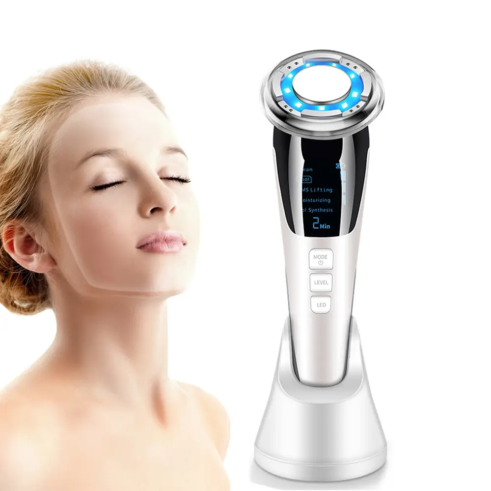 Facial Lifting Massager EMS Skin Tightening Machine Hot Cold Ultrasonic Massager