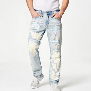 Oferta por Tiempo Limitado de Wangsheng, <span class=keywords><strong>Jeans</strong></span> de Mezclilla Rectos para Hombre de Alta Calidad, Transpirables, Lavados, de Cintura Media, Estilo Inglés, Ajustados y Delgados - Product Image 6