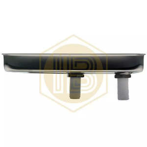 Piccolo vassoio in metallo con sciacquabicchieri in vetro - Product Image 2