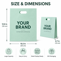 Sac de courses en papier classique durable personnalisé avec poignées torsadées, fermeture magnétique, ruban découpé, matériaux recyclés écologiques pour la vente au détail