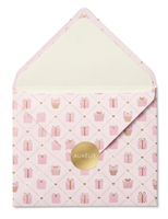 Ensemble d'emballage cadeau de luxe en papier d'art recyclable rose doux, comprenant boîte cadeau, sac à main, carte, journal, carnet, gravure