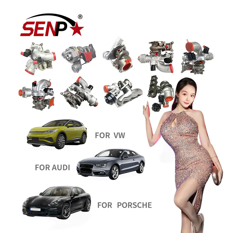 Senpei tự động phụ tùng động cơ phổ turbo tăng áp cho Porsche Audi VW Polo tsi ea211 1.4t A8 Q7 C6 ea111 ea837 ea888 Turbo