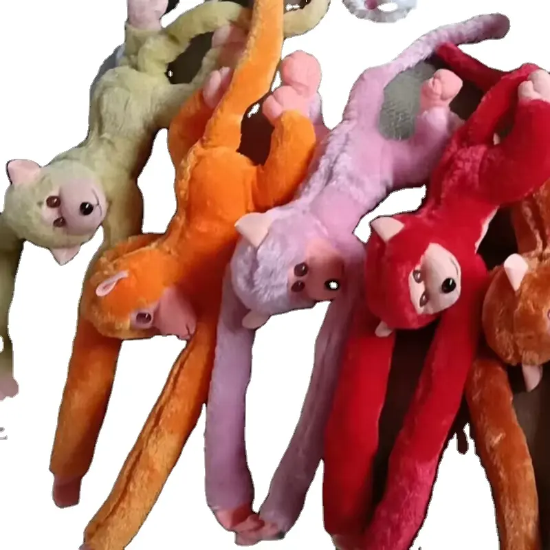 Grosir boneka monyet berbicara mata bersinar bersinar monyet lucu Prank boneka mewah untuk anak-anak