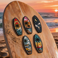 Offre Spéciale : Patchs brodés pour planches de surf, vente en gros, motifs de paysages de surf, appliques en tissu, patchs thermocollants personnalisés pour planches de surf