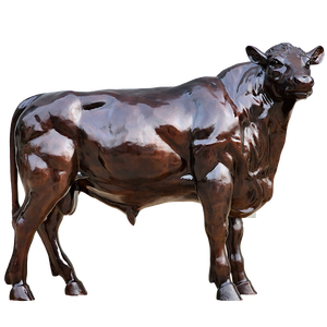 Recién llegado, decoración de jardín al aire libre, escultura de Animal grande, estatua de toro de vaca de bronce de tamaño real personalizada, decoración de jardín al aire libre de Metal - Product Image 5