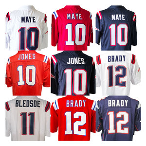 Nuove Maglie da Football Americano Cucite all'Ingrosso Economiche New England 10 Drake Maye 12 Tom Brady Magliette Sportive di Alta Qualità - Product Image 1
