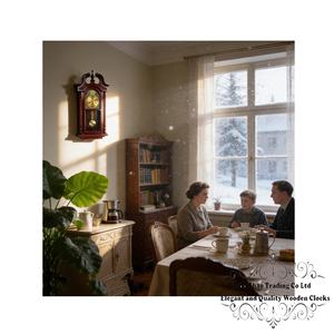 Horloge murale à pendule <span class=keywords><strong>GRAND</strong></span>-PÈRE ÉLÉGANTE. CLASSIQUE. VINTAGE. Notre Horloge à Pendule en Bois de Vérone Premium - Product Image 6