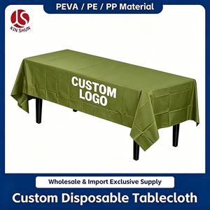 Mantel de Plástico Verde Oliva con Logotipo Personalizado, Desechable, Rectangular, Impermeable, Resistente a las Manchas, al por Mayor para Ferias Comerciales al Aire Libre - Product Image 1