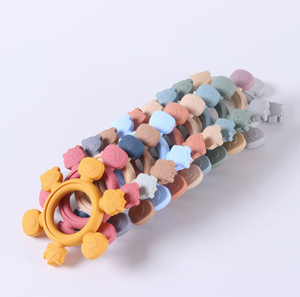 11 colores sin BPA suave y texturizado silicona mordedor alivio calmante dolor encías masticar juguetes infantiles bebé dentición juguete - Product Image 5