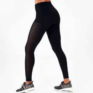 Hot koop custom uitgesneden butt lift yoga broek suplex private label yoga broek